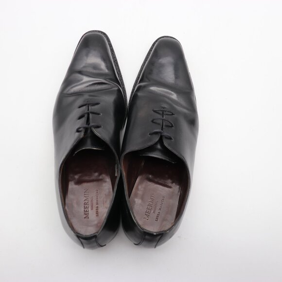 Meermin Plain Toe Derby Men\'s Size UK 8.5 US 9.5 Black Leather Dress Shoe main image 13